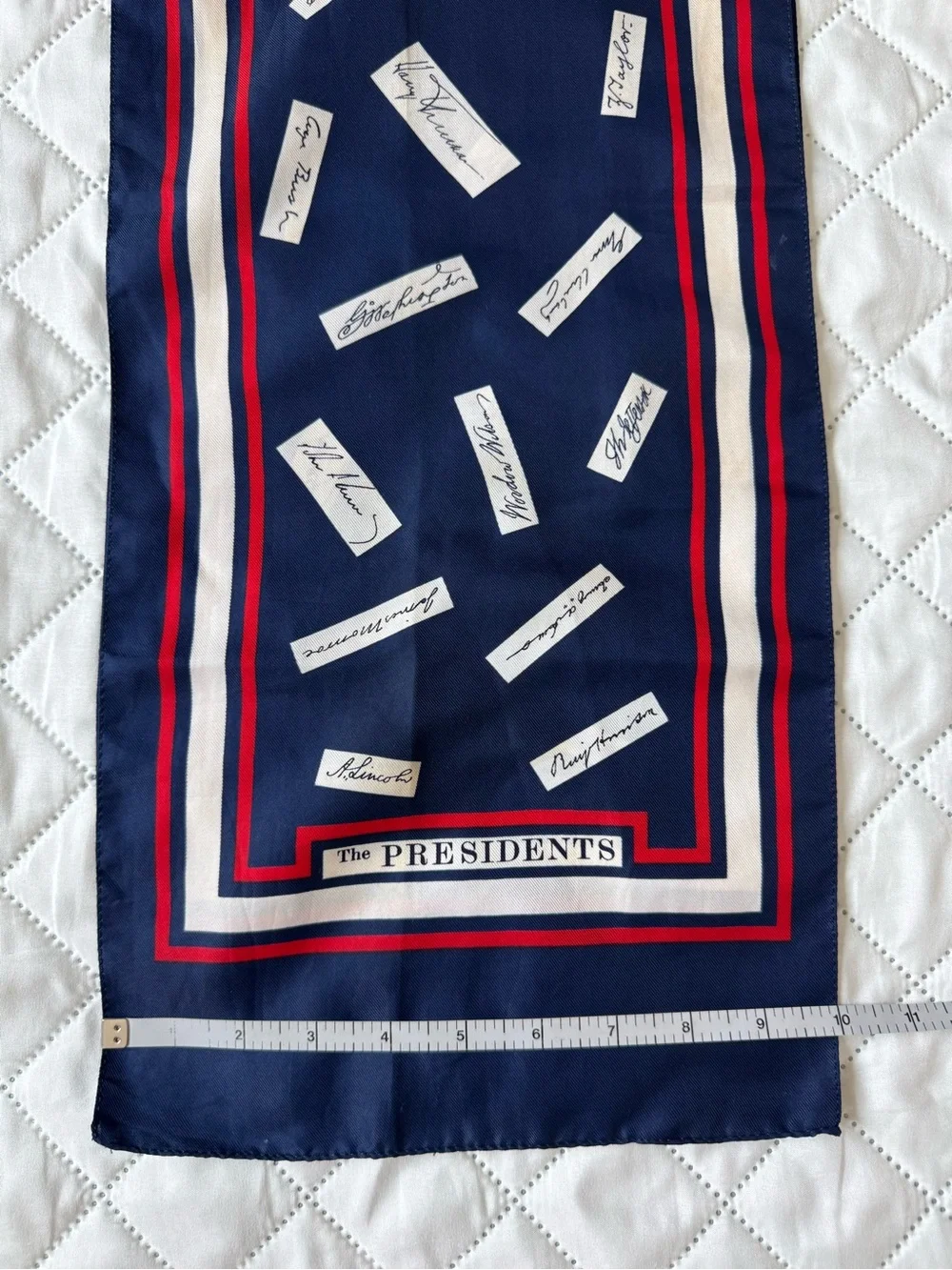 Millicent “The Presidents” Scarf 1993 Smithsonian Italy Americana 52*10 in